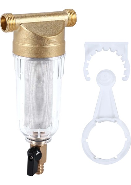 4 Bölünmüş Ağızlı Su Filtresi Ön Arıtıcı Bakır Kurşun Ön Filtre Geri Yıkama Pas Kirletici Tortu Borusunu Temizler (Yurt Dışından)