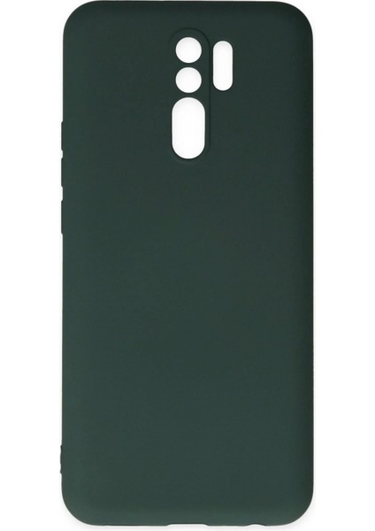Xiaomi Redmi 9 Kılıf Nano Içi Kadife Silikon - Koyu Yeşil