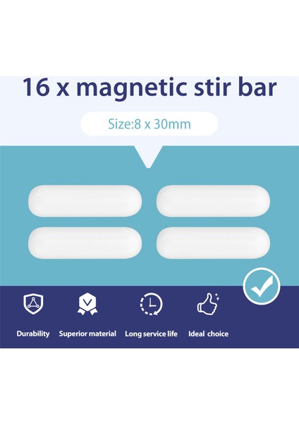 16 Adet Ptfe Manyetik Karıştırıcı Mikser Karıştırma Çubuğu Karıştırma Çubuğu Manyetik Karıştırma Plakası Çubuğu, Karıştırma Plakası Mıknatıs Çubuğu (30 Mm/ 1,18 Inç) (Yurt Dışından) indirimleri