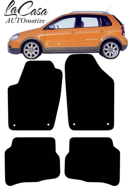 Vw Polo Cross 2002-2009 Uyumlu Lacasa Velur Halı Paspas