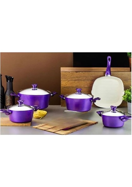 Granit Tencere Seti Mor