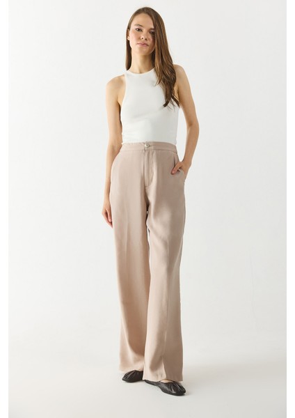Holly Geniş Paça Pantolon(Cupro)-Taş fiyatları