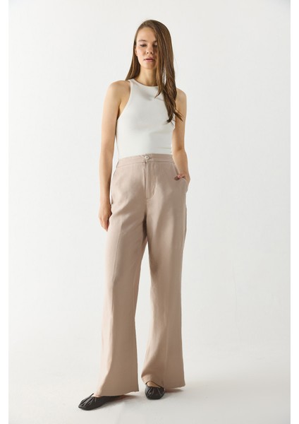Holly Geniş Paça Pantolon(Cupro)-Taş modelleri