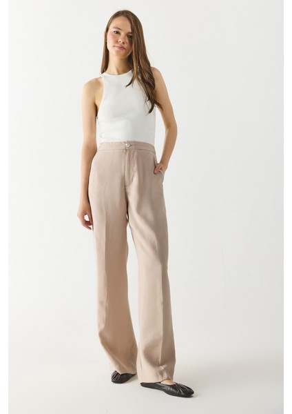 Holly Geniş Paça Pantolon(Cupro)-Taş indirimleri