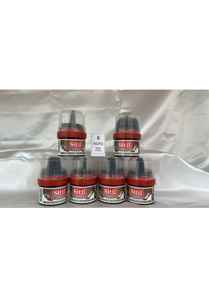 x 6 Adet Kahverengi Ayakkabı Boyası