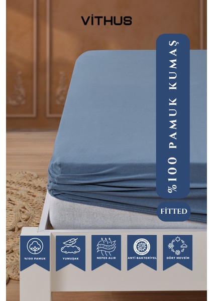 %100 Pamuk Penye Lastikli Çarşaf Tek Kişilik, Çift Kişilik ve Battal Boy