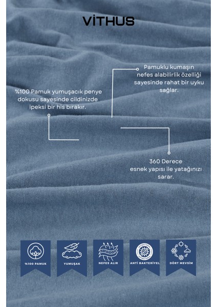 %100 Pamuk Penye Lastikli Çarşaf Tek Kişilik, Çift Kişilik ve Battal Boy modelleri