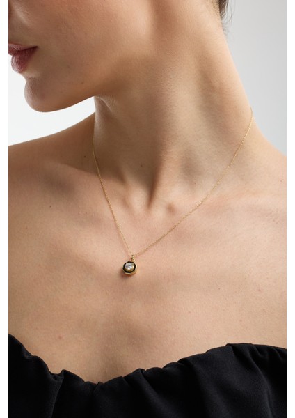 14 Ayar Altın Taşlı Kolye