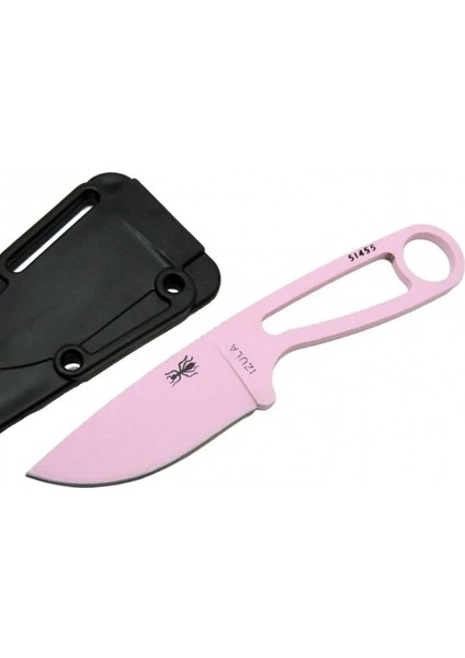 Izula Esee 51455PNK Pembe Kamp Bıçağı 16 cm - Komple Metal, Plastik Kılıflı
