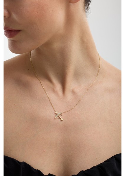 14 Ayar Altın Erosun Oku Kolye