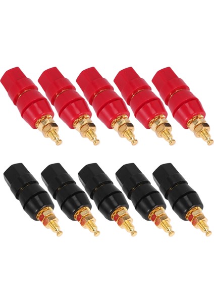 10PCS/LOT Altın Kaplama Muz Bağlama Sonrası Büyük Akım Amplifikatör 4mm Muz Fiş Jakı Soket Hoparlör Terminali 5 Çift (Yurt Dışından) modelleri
