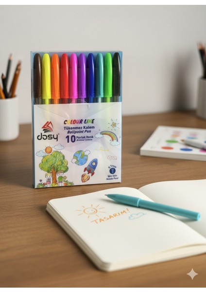 Karışık Renk Tükenmez Kalem 0,7 1olu Paket