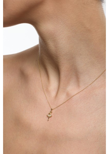 14 Ayar Altın Dans Figürlü Kolye