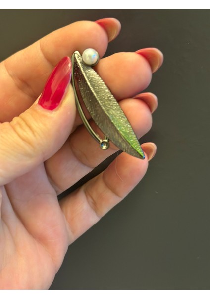 5x2 cm Çelik Yaprak Broş Yaka Iğnesi Giyim Aksesuarı modelleri