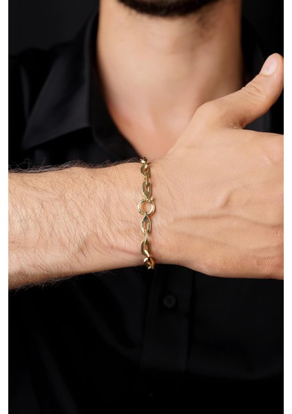 14 Ayar Altın Yengeç Bileklik Erkek 6.40 mm fırsatları