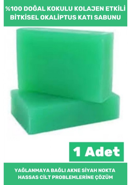 100% Doğal El Yüz Saç Vücut Kolajen Etkili Cilt Onaran Güzel Kokulu Okaliptus Bitkisel Sabun 1 Adet