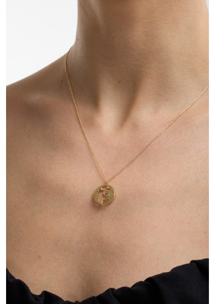 14 Ayar Altın Güneş ve Ay Kolye fiyatları