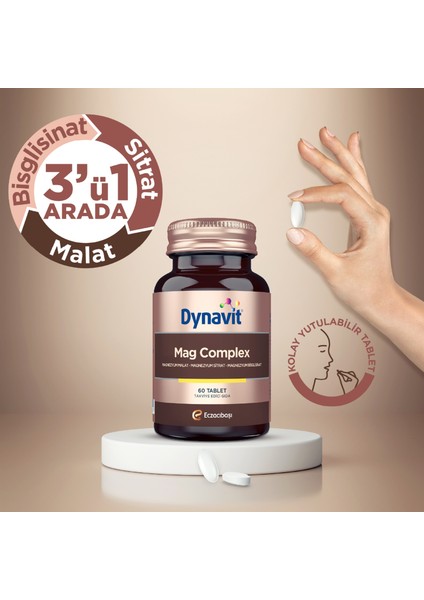Mag Complex 60 Tablet - Magnezyum Kompleks (Malat-Sitrat-Bisglisinat) modelleri