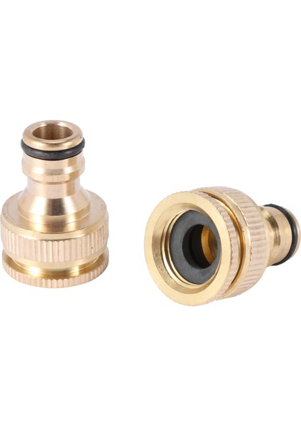 2'li Paket Pirinç Bahçe Hortumu/hortum Musluk Bağlantısı 1/2 Inç ve 3/4 Inç 2'si 1 Arada Dişi Dişli Musluk Adaptörü (Yurt Dışından)