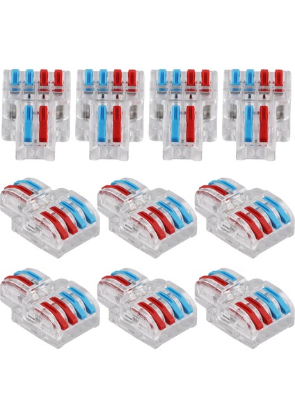 10 Pcs Terminal Bağlantısı Kelepçe Seti, Tel Konektör, Hızlı Kompakt Kablo Konnektörü NC-422 Şeffaf (Yurt Dışından)