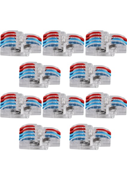 10 Pcs Terminal Bağlantısı Kelepçe Seti, Tel Konektör, Hızlı Kompakt Kablo Konnektörü NC-422 Şeffaf (Yurt Dışından) fiyatları