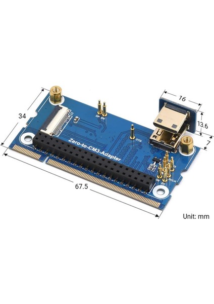 Raspberry Pi Zero 2 W Için Rpı Sıfır 2W Için 3 Adaptörünü Cm3 Adaptörü Cm3+ Adaptör Genişletme Kartını Hesaplamak Için (Yurt Dışından) fiyatları