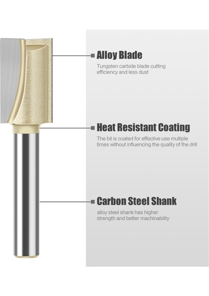 8pcs 6mm Shank Freze Kesici Ahşap Karbür Yönlendirici Bit Temizleme Alt Bit Ahşap Aracı Seti (Yurt Dışından) fiyatları