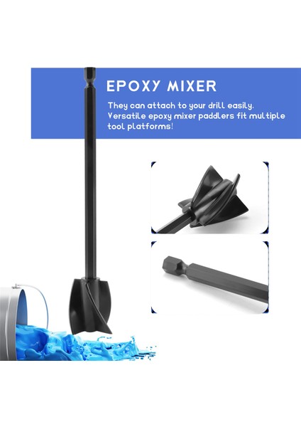 Güçlü Karıştırma Için 8 Adet Reçine Karıştırıcı Epoksi, Epoksi ve Boya Karıştırıcı Matkap Için Yeniden Kullanılabilir Çok Amaçlı Epoksi (Yurt Dışından) indirimleri