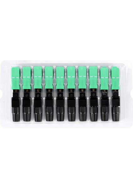 10PCS Sc/apc Fiber Optik Konektörü Gömülü Tek Mod Bileşen Fiber Optik Hızlı Konektör Black + Yeşil (Yurt Dışından) modelleri