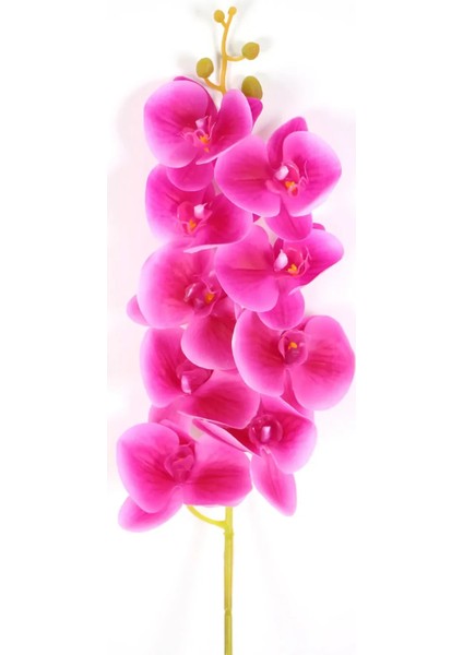 Yapay Islak Orkide Çiçeği Baskılı Tek Dal 100 cm Fuşya fiyatları
