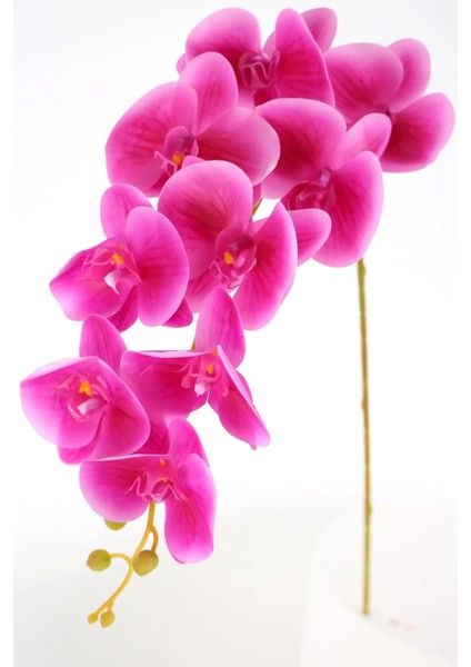 Yapay Islak Orkide Çiçeği Baskılı Tek Dal 100 cm Fuşya indirimleri
