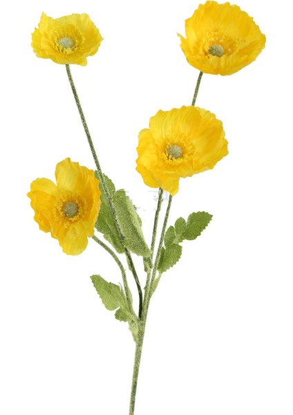 Yapay Çiçek 4lü Gelincik Dalı 60 cm Sarı fiyatları