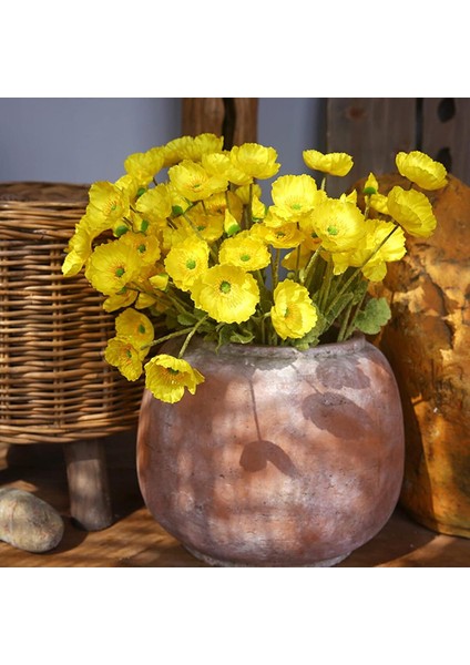 Yapay Çiçek 4lü Gelincik Dalı 60 cm Sarı modelleri