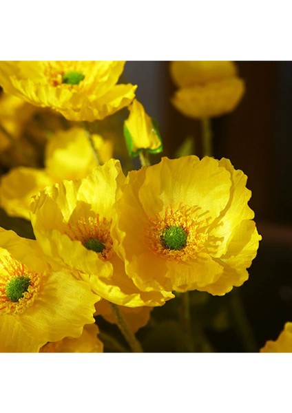 Yapay Çiçek 4lü Gelincik Dalı 60 cm Sarı indirimleri