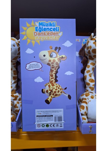 Dans Eden-Şarkı Söyleyen ve Ses Tekrar Eden Neşeli Hayvanlar | 35 cm Peluş Oyuncak