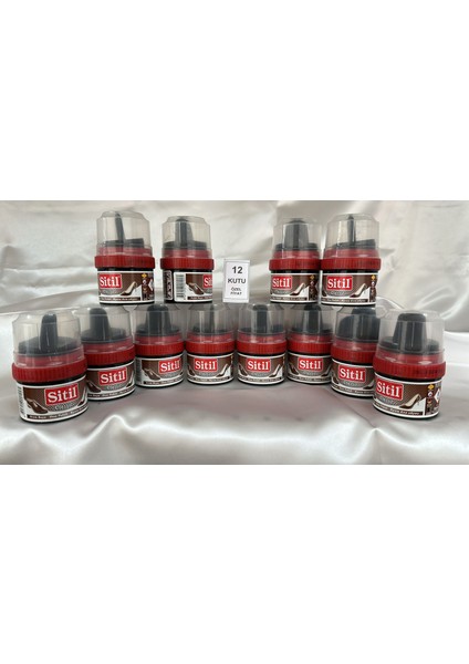 x 12 Adet Kahverengi Ayakkabı Boyası