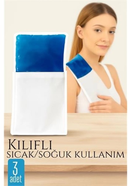 Modacar Kılıflı Sıcak Soğuk Kompres Jel 3lü Set Cold Pack Hot Pack