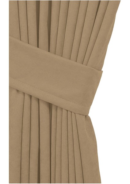 Petek Dokulu Kadife Dokuma Normal (1 x 2.5)Pileli Fon Perde (Bej) fiyatları