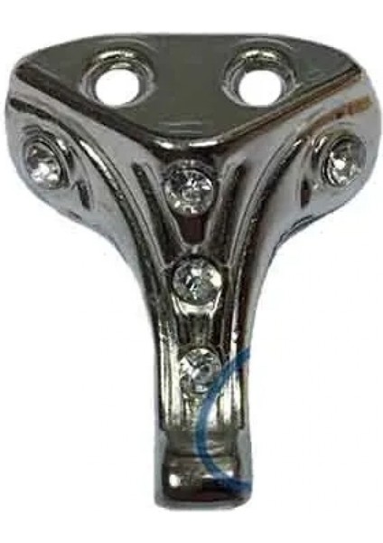 Moda Taşlı Ahşap Sandık Ayağı, Kutu Ayak 2,5 cm - Nikel, 100 Adet