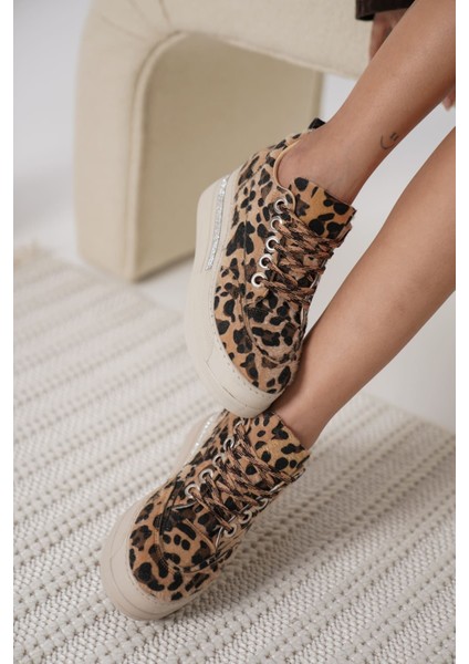Alice Kadın Leopar Desenli Gizli Topuklu Sneaker fiyatları
