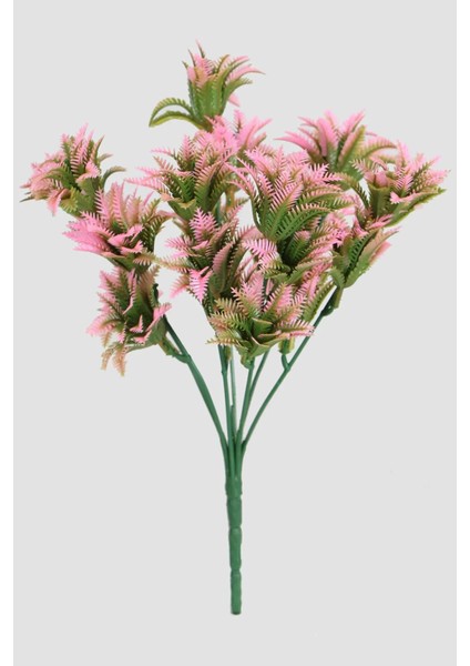 Yapay 5 Dal Plastik Mini Sıkas Demeti 28 cm Pembe