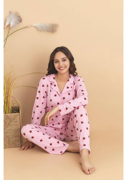 Desenli Kadın Pijama Takımı 3308