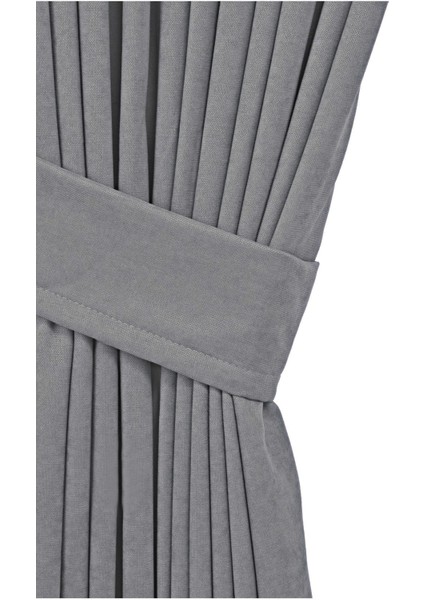 Petek Dokulu Kadife Dokuma Normal (1 x 2.5)Pileli Fon Perde (Açık Gri) fiyatları