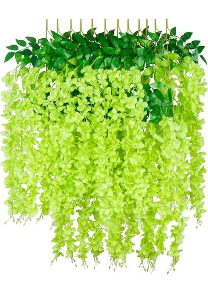 Yapay Sarkan Akasya Çiçeği 100 cm Yeşil 12 Li Paket Akasya 12Lİ