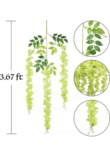 Yapay Sarkan Akasya Çiçeği 100 cm Yeşil 12 Li Paket Akasya 12Lİ modelleri