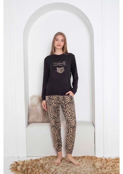 Desenli Kadın Pijama Takımı 2091