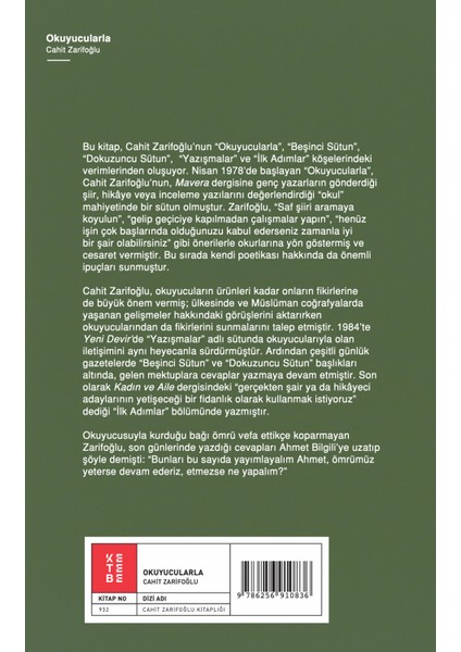 Okuyucularla - Cahit Zarifoğlu fiyatları