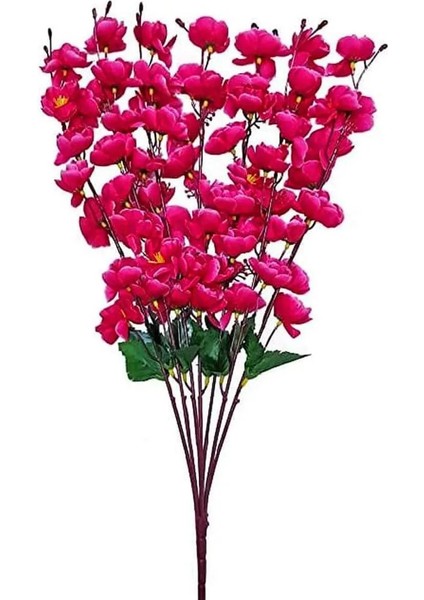 Yapay Çiçek Bahardalı Japon Kiraz Çiçeği 7 Dallı 57CM Fuşya