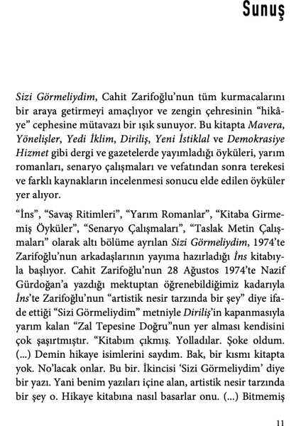 Sizi Görmeliydim - Cahit Zarifoğlu