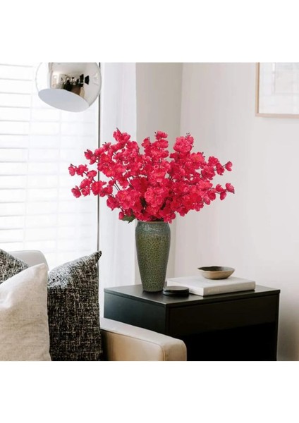 Yapay Çiçek Bahardalı Japon Kiraz Çiçeği 7 Dallı 57CM Fuşya